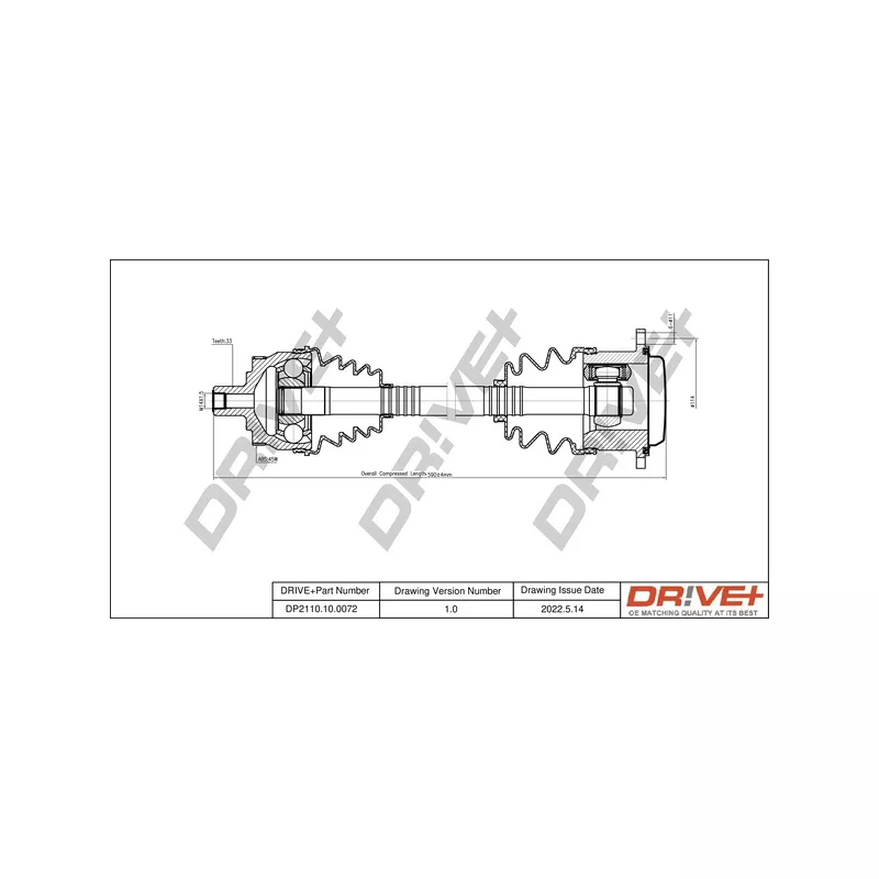 Arbre de transmission Dr!ve+ DP2110.10.0072