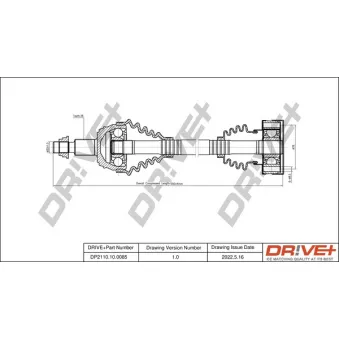 Arbre de transmission Dr!ve+ DP2110.10.0085