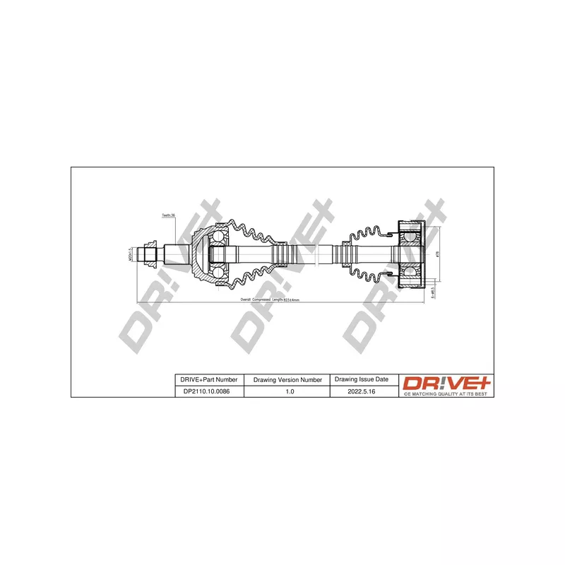 Arbre de transmission Dr!ve+ DP2110.10.0086