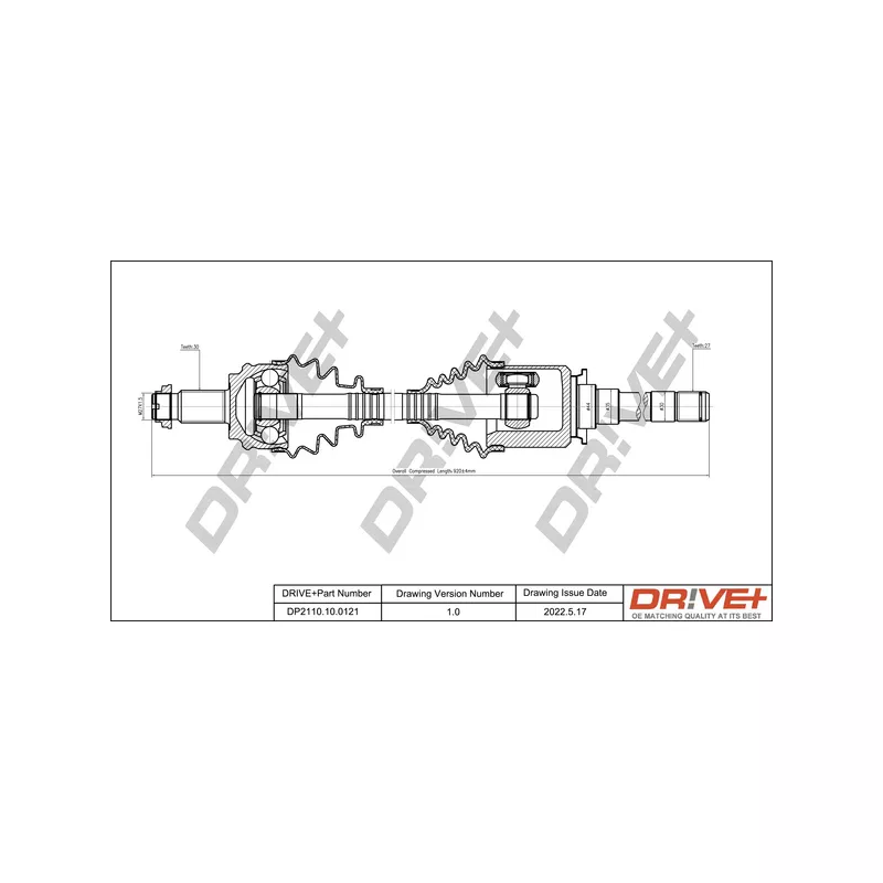 Arbre de transmission Dr!ve+ DP2110.10.0121