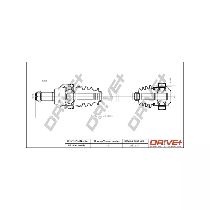 Arbre de transmission Dr!ve+ DP2110.10.0124