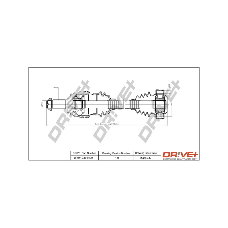 Arbre de transmission Dr!ve+ DP2110.10.0130