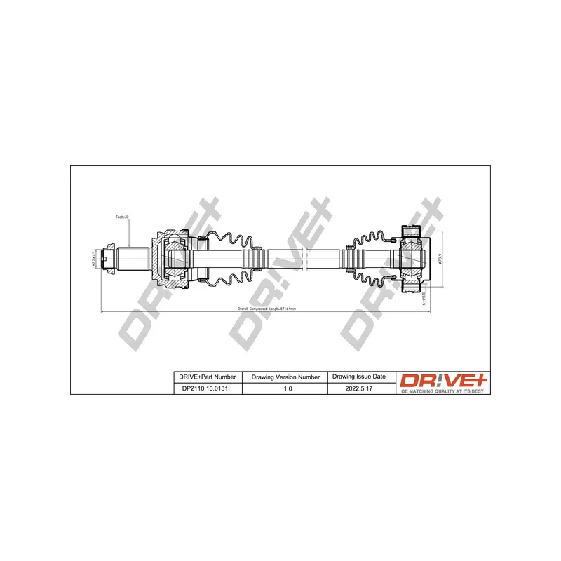 Arbre de transmission Dr!ve+ DP2110.10.0131