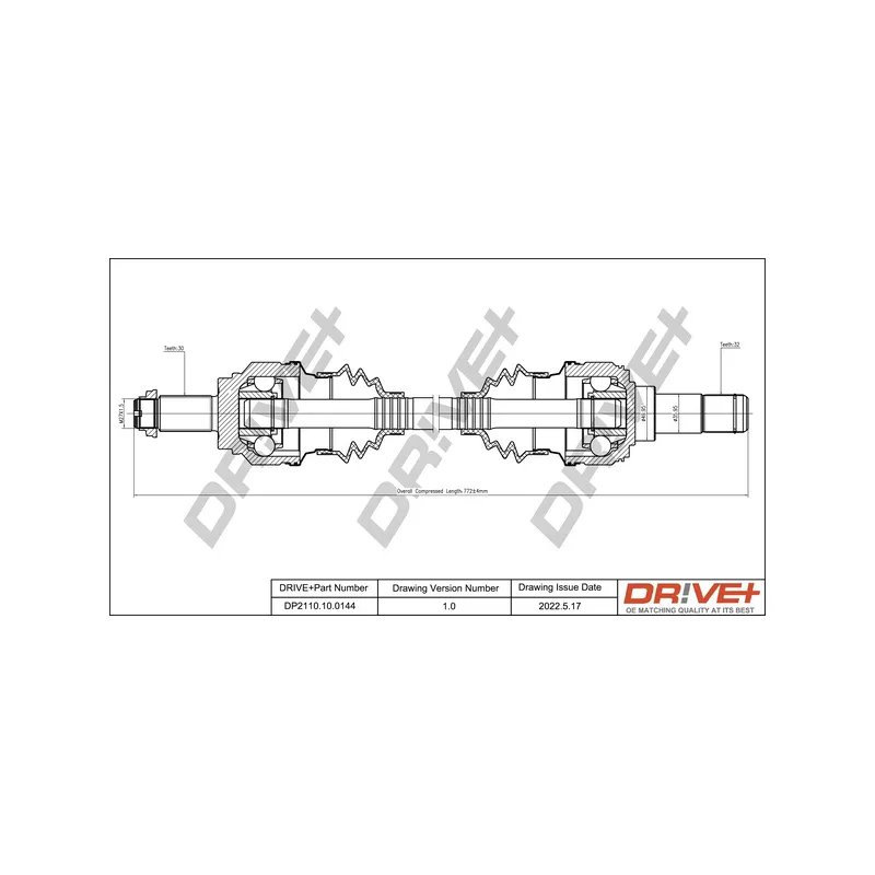 Arbre de transmission Dr!ve+ DP2110.10.0144