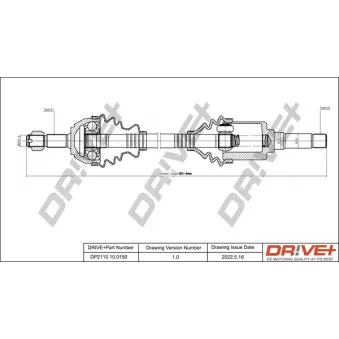 Arbre de transmission Dr!ve+ DP2110.10.0150