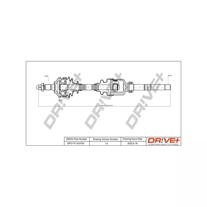 Arbre de transmission Dr!ve+ DP2110.10.0152