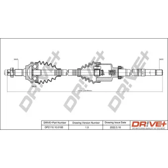 Arbre de transmission Dr!ve+ DP2110.10.0160