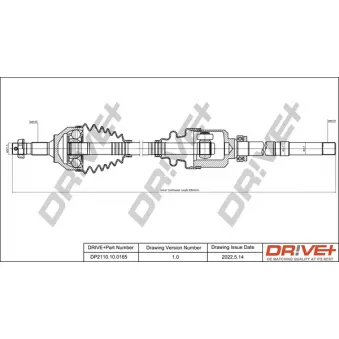 Arbre de transmission Dr!ve+ DP2110.10.0165