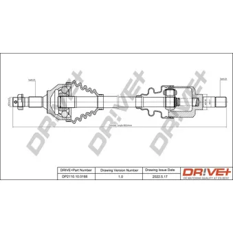 Arbre de transmission Dr!ve+ DP2110.10.0166