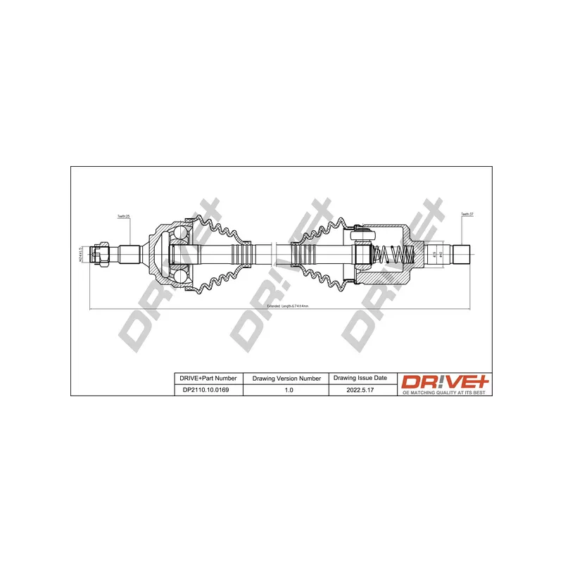 Arbre de transmission Dr!ve+ DP2110.10.0169