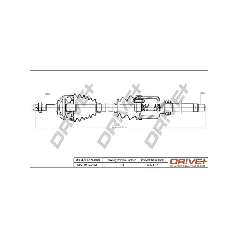 Arbre de transmission Dr!ve+ DP2110.10.0172