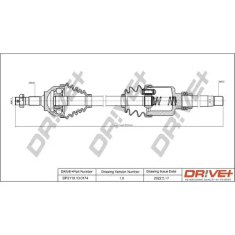 Arbre de transmission Dr!ve+ DP2110.10.0174