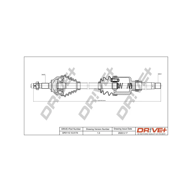 Arbre de transmission Dr!ve+ DP2110.10.0174