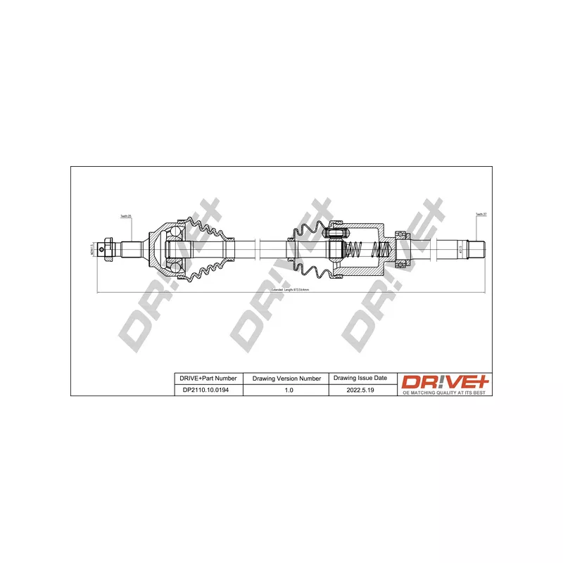 Arbre de transmission Dr!ve+ DP2110.10.0194