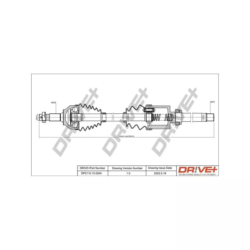 Arbre de transmission Dr!ve+ DP2110.10.0204