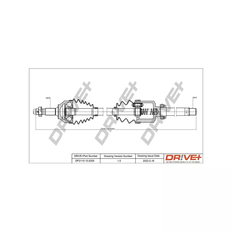 Arbre de transmission Dr!ve+ DP2110.10.0205