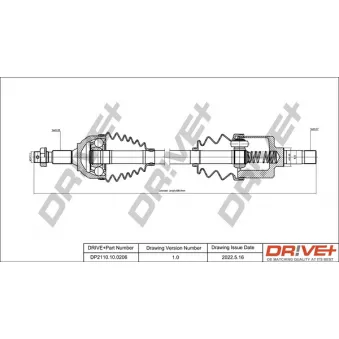 Arbre de transmission Dr!ve+ DP2110.10.0206