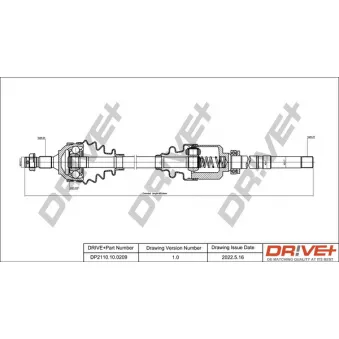 Arbre de transmission Dr!ve+ DP2110.10.0209