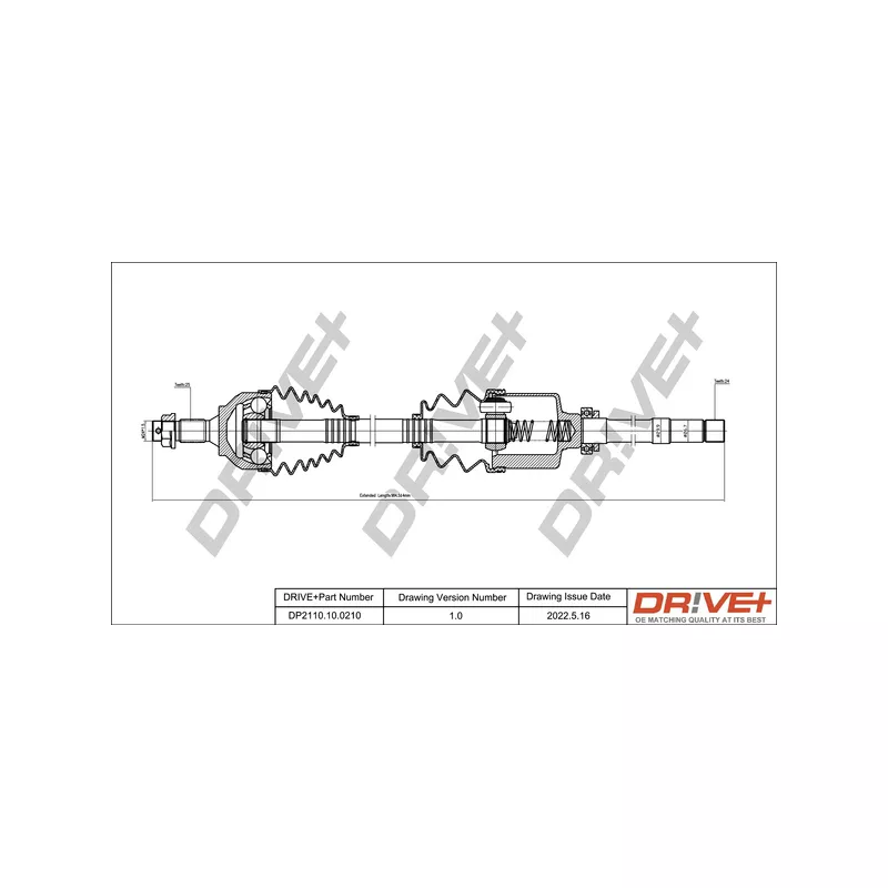 Arbre de transmission Dr!ve+ DP2110.10.0210