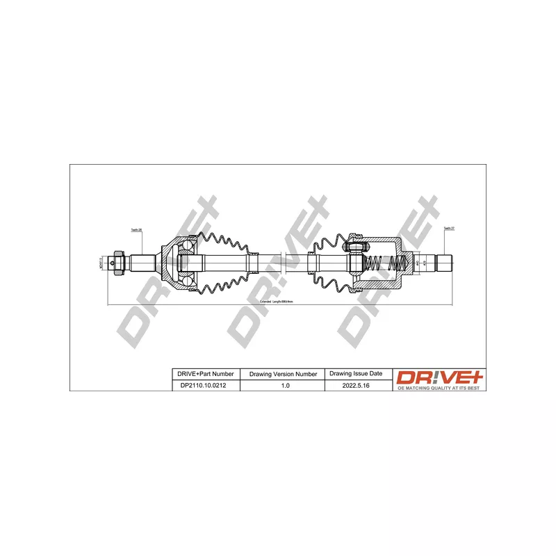 Arbre de transmission Dr!ve+ DP2110.10.0212