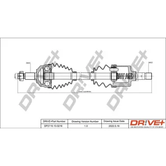 Arbre de transmission Dr!ve+ DP2110.10.0216