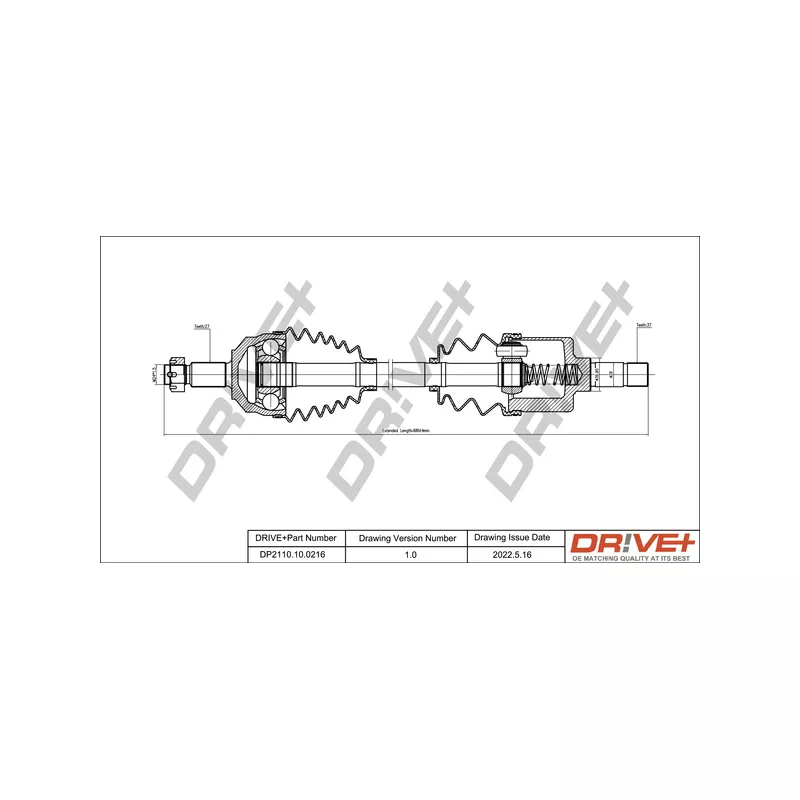 Arbre de transmission Dr!ve+ DP2110.10.0216