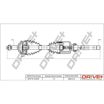 Arbre de transmission Dr!ve+ DP2110.10.0219