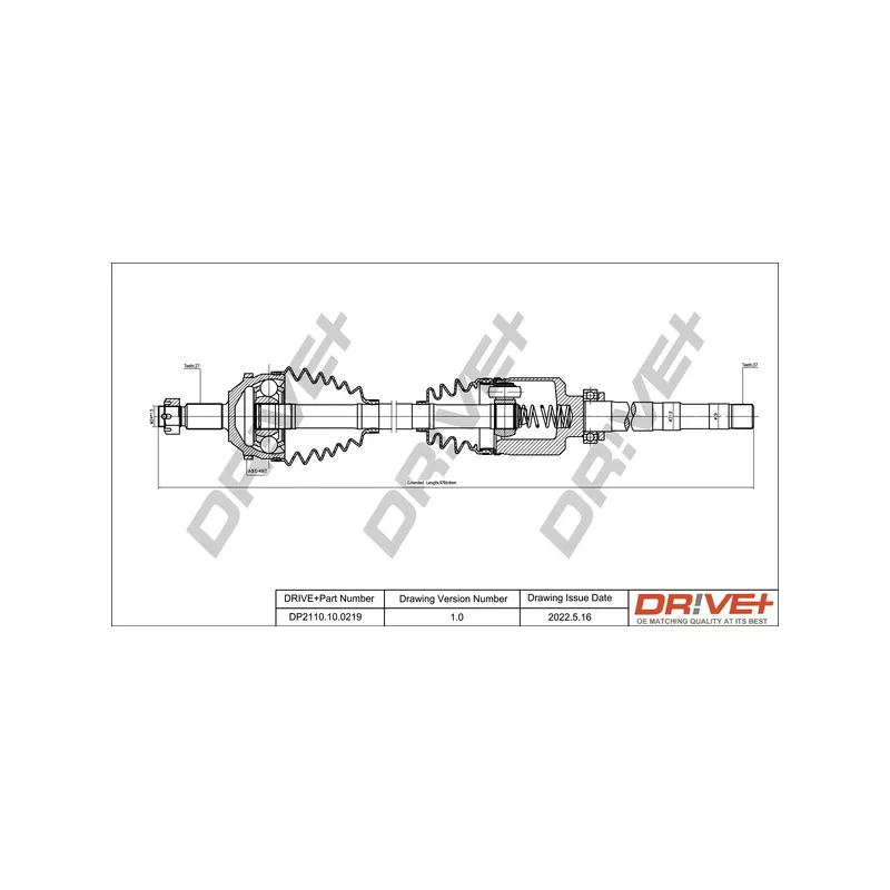 Arbre de transmission Dr!ve+ DP2110.10.0219