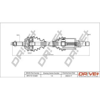 Arbre de transmission Dr!ve+ DP2110.10.0225