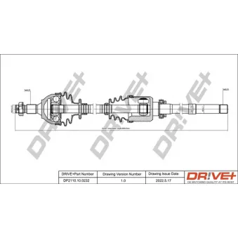 Arbre de transmission Dr!ve+ DP2110.10.0232