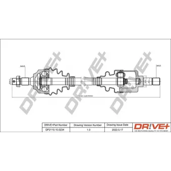 Arbre de transmission Dr!ve+ DP2110.10.0234