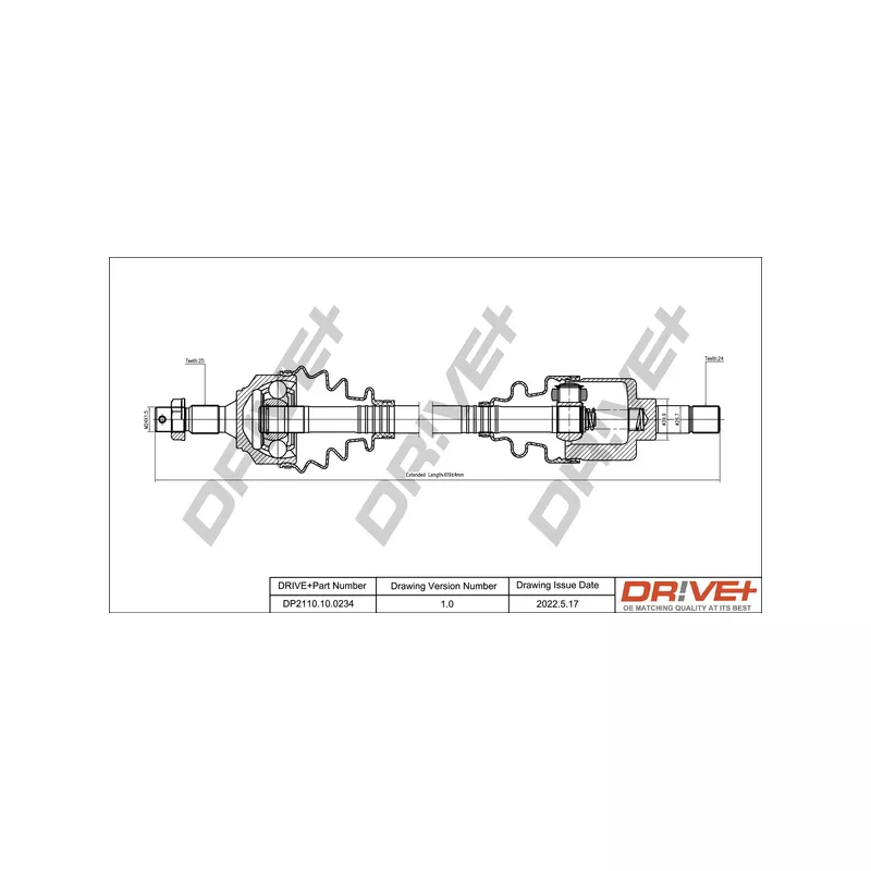 Arbre de transmission Dr!ve+ DP2110.10.0234