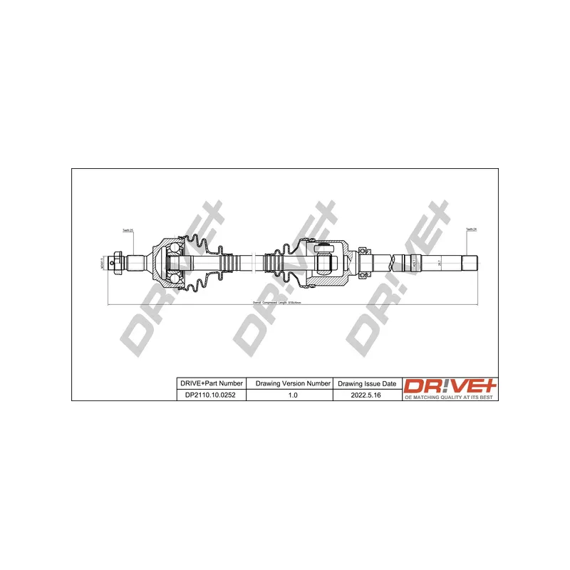 Arbre de transmission Dr!ve+ DP2110.10.0252