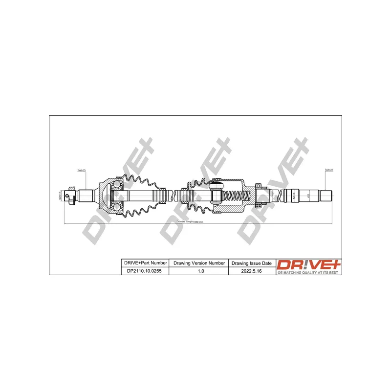 Arbre de transmission Dr!ve+ DP2110.10.0255