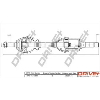 Arbre de transmission Dr!ve+ DP2110.10.0256