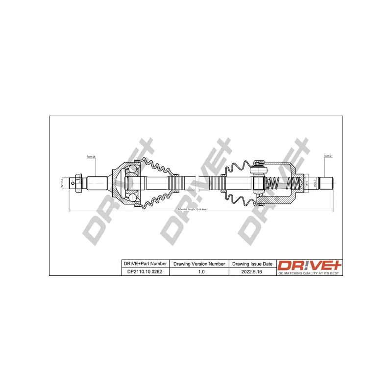 Arbre de transmission Dr!ve+ DP2110.10.0262