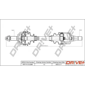 Arbre de transmission Dr!ve+ DP2110.10.0286