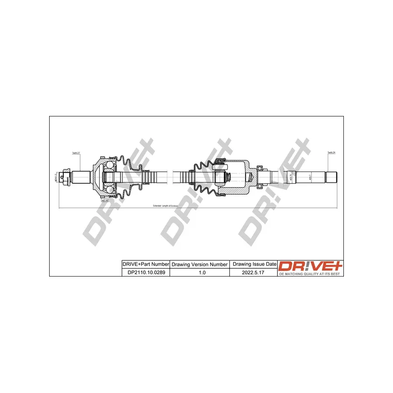 Arbre de transmission Dr!ve+ DP2110.10.0289