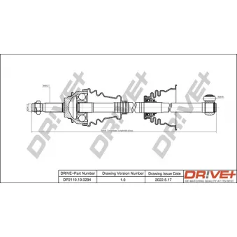 Arbre de transmission Dr!ve+ DP2110.10.0294