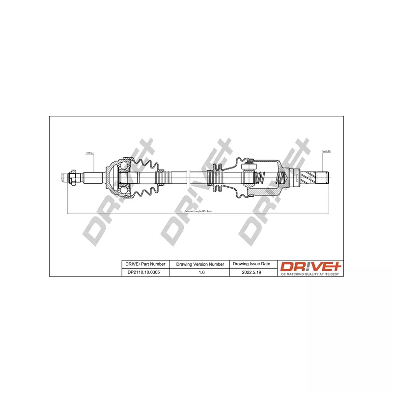 Arbre de transmission Dr!ve+ DP2110.10.0305