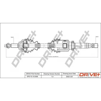 Arbre de transmission Dr!ve+ DP2110.10.0306