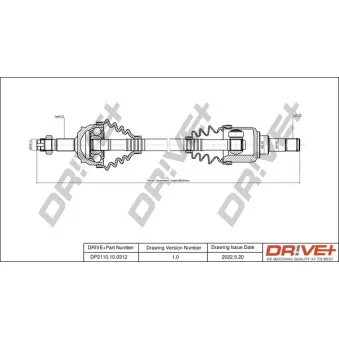 Arbre de transmission Dr!ve+ DP2110.10.0312