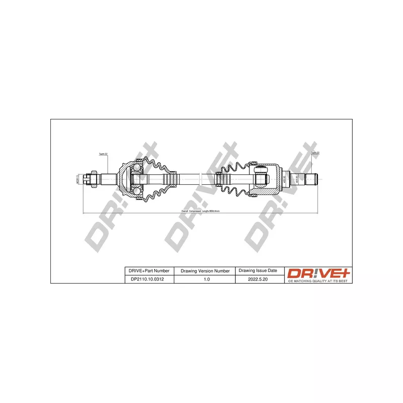 Arbre de transmission Dr!ve+ DP2110.10.0312