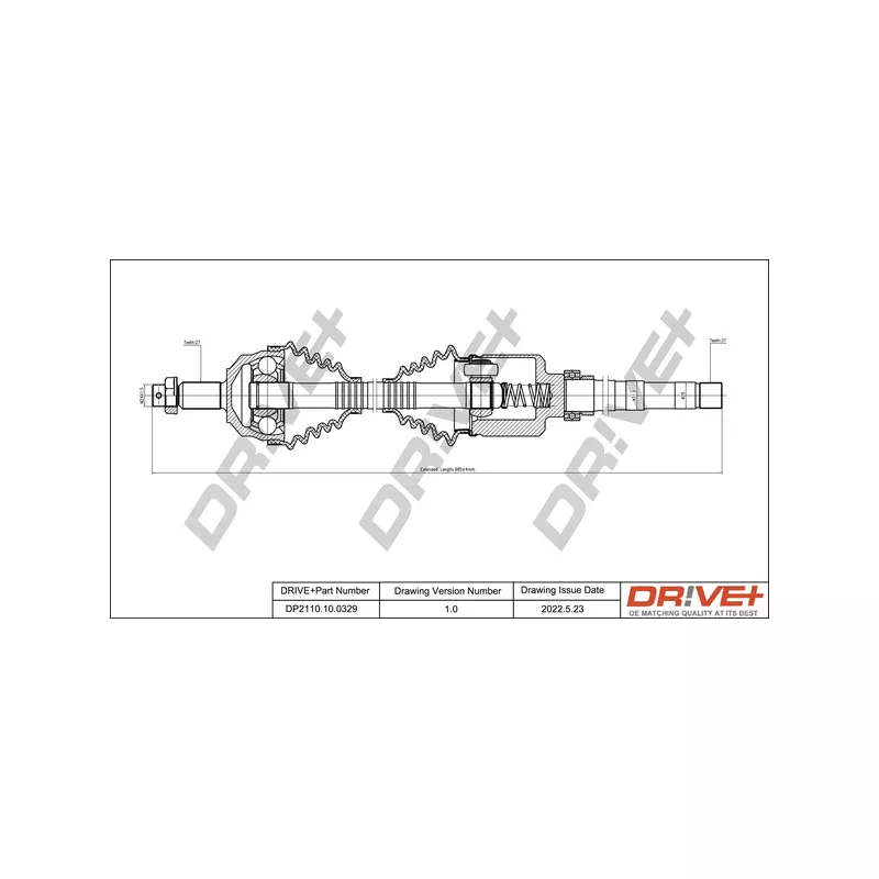 Arbre de transmission Dr!ve+ DP2110.10.0329