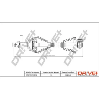 Arbre de transmission Dr!ve+ DP2110.10.0332