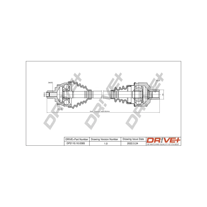 Arbre de transmission Dr!ve+ DP2110.10.0385