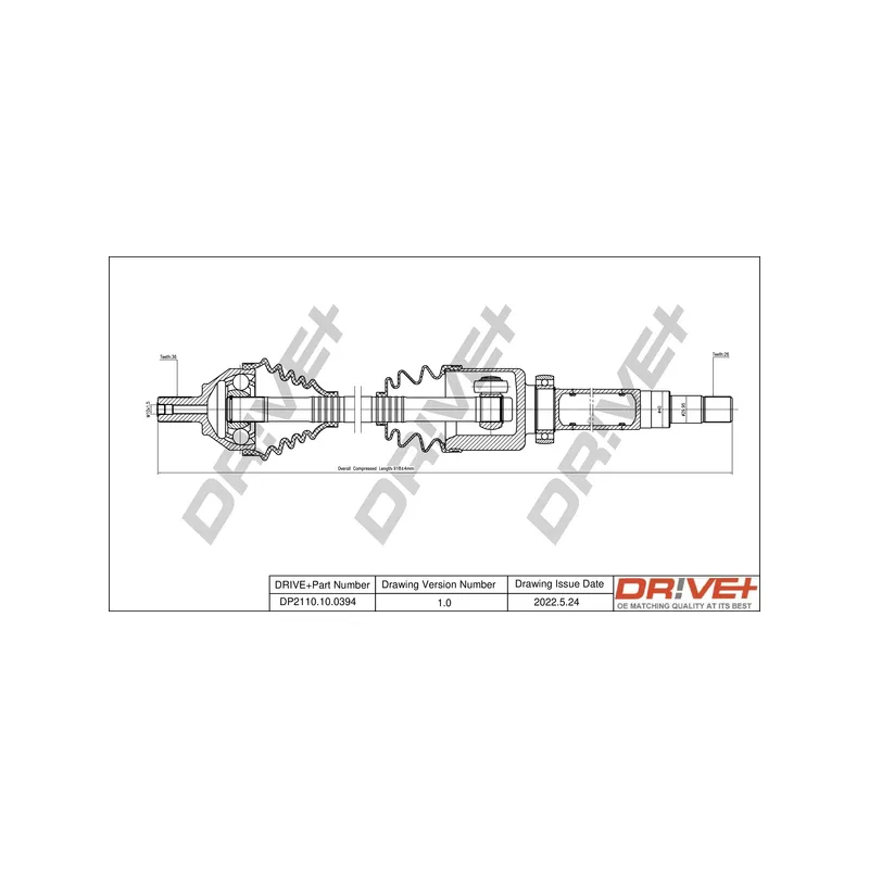 Arbre de transmission Dr!ve+ DP2110.10.0394