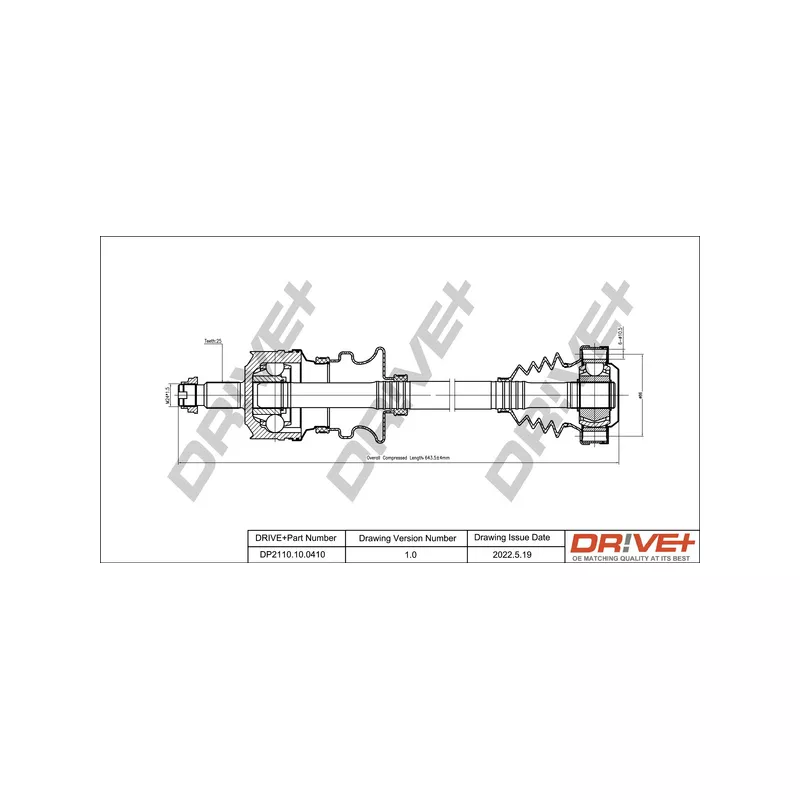 Arbre de transmission Dr!ve+ DP2110.10.0410