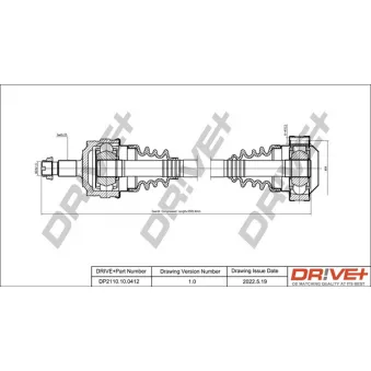 Arbre de transmission Dr!ve+ DP2110.10.0412