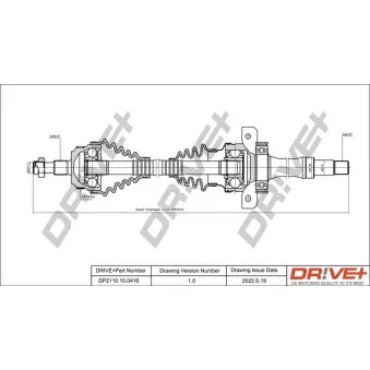 Arbre de transmission Dr!ve+ DP2110.10.0416